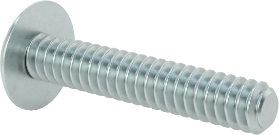 Çelik Ekstra Geniş Bombe Başlı Oluklu Vidalar, Çelik, 6-32 Diş Boyutu, 3/4" Uzunluk