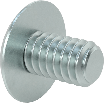 Çelik Ekstra Geniş Bombe Başlı Oluklu Vidalar, Çelik, 8-32 Diş Boyutu, 1/4" Uzunluk