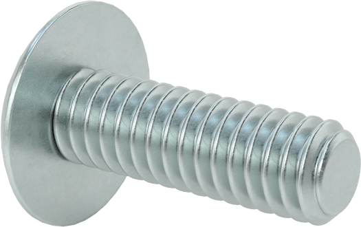 Çelik Ekstra Geniş Bombe Başlı Oluklu Vidalar, Çelik, 8-32 Diş Boyutu, 1/2" Uzunluk