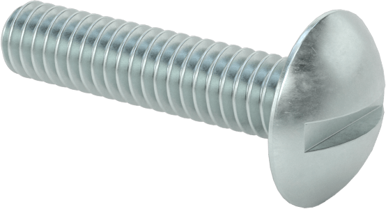 Çelik Ekstra Geniş Bombe Başlı Oluklu Vidalar, Çelik, 8-32 Diş Boyutu, 3/4" Uzunluk