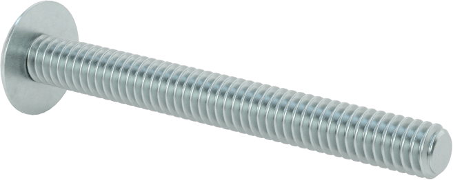 Çelik Ekstra Geniş Bombe Başlı Oluklu Vidalar, Çelik, 8-32 Diş Boyutu, 1-1/2" Uzunluk