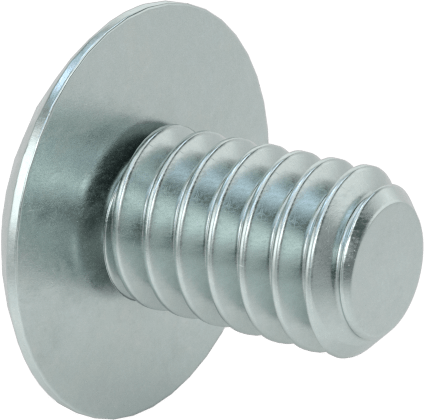 Çelik Ekstra Geniş Bombe Başlı Oluklu Vidalar, Çelik, 1/4"-20 Diş Boyutu, 3/8" Uzunluk