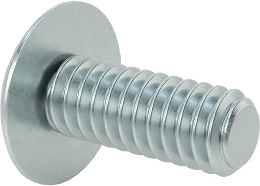 Çelik Ekstra Geniş Bombe Başlı Oluklu Vidalar, Çelik, 1/4"-20 Diş Boyutu, 5/8" Uzunluk