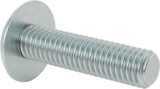 Çelik Ekstra Geniş Bombe Başlı Oluklu Vidalar, Çelik, 10-32 Diş Boyutu, 3/4" Uzunluk