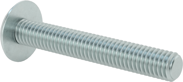 Çelik Ekstra Geniş Bombe Başlı Oluklu Vidalar, Çelik, 10-32 Diş Boyutu, 1-1/4" Uzunluk