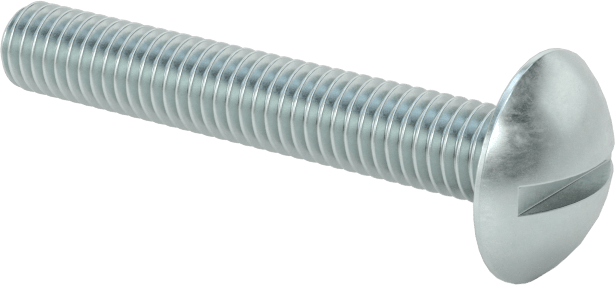 Çelik Ekstra Geniş Bombe Başlı Oluklu Vidalar, Çelik, 10-32 Diş Boyutu, 1-1/4" Uzunluk