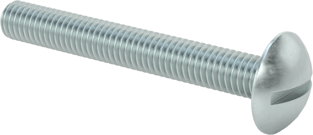 Çelik Ekstra Geniş Bombe Başlı Oluklu Vidalar, Çelik, 10-32 Diş Boyutu, 1-1/2" Uzunluk