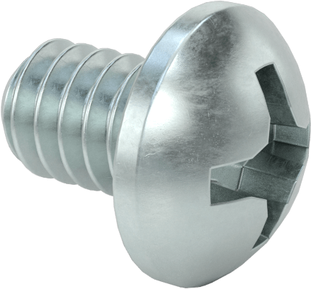 Çinko Kaplamalı Çelik Silindir Başlı Phillips Vida, 2-56 Diş, 1/8" Uzunluk