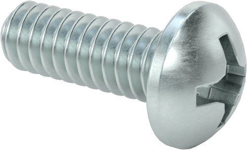Çinko Kaplamalı Çelik Silindir Başlı Phillips Vida, 2-56 Diş, 1/4" Uzunluk