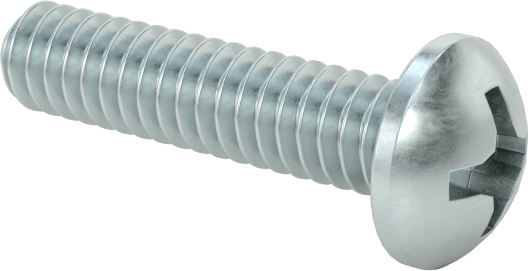 Çinko Kaplamalı Çelik Silindir Başlı Phillips Vida, 2-56 Diş, 3/8" Uzunluk