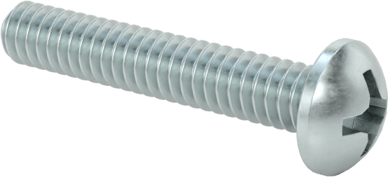 Çinko Kaplamalı Çelik Silindir Başlı Phillips Vida, 2-56 Diş, 1/2" Uzunluk