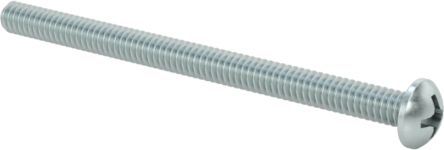 Çinko Kaplamalı Çelik Silindir Başlı Phillips Vida, 2-56 Diş, 1-1/4" Uzunluk