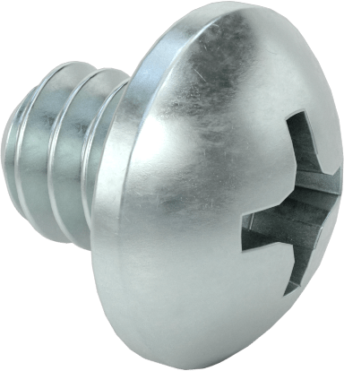 Çinko Kaplamalı Çelik Silindir Başlı Phillips Vida, 4-40 Diş, 1/8" Uzunluk