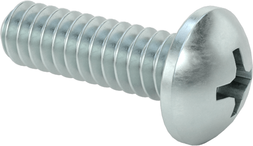 Çinko Kaplamalı Çelik Silindir Başlı Phillips Vida, 4-40 Diş, 3/8" Uzunluk