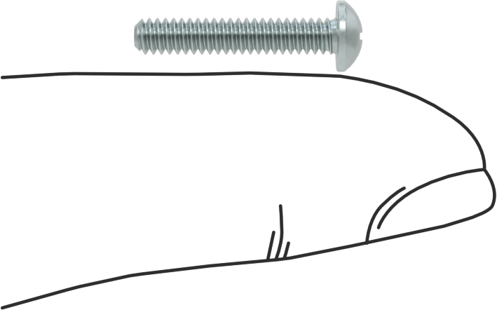 Çinko Kaplamalı Çelik Silindir Başlı Phillips Vida, 4-40 Diş, 5/8" Uzunluk