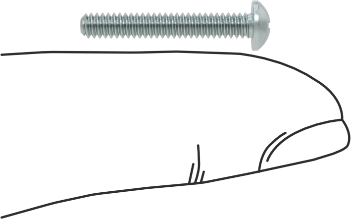 Çinko Kaplamalı Çelik Silindir Başlı Phillips Vida, 4-40 Diş, 3/4" Uzunluk
