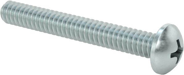 Çinko Kaplamalı Çelik Silindir Başlı Phillips Vida, 4-40 Diş, 7/8" Uzunluk