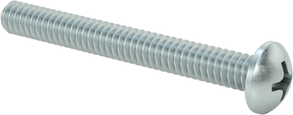 Çinko Kaplamalı Çelik Silindir Başlı Phillips Vida, 3-48 Diş, 7/8" Uzunluk