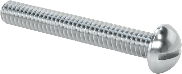 Çelik Dekoratif Yuvarlak Başlı Oluklu Vidalar, 3-48 Diş Boyutu, 3/4" Uzunluk