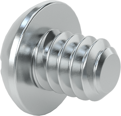 Çelik Dekoratif Yuvarlak Başlı Oluklu Vidalar, 4-40 Diş Boyutu, 1/8" Uzunluk