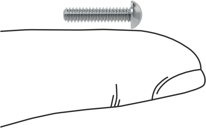 Çelik Dekoratif Yuvarlak Başlı Oluklu Vidalar, 4-40 Diş Boyutu, 1/2" Uzunluk