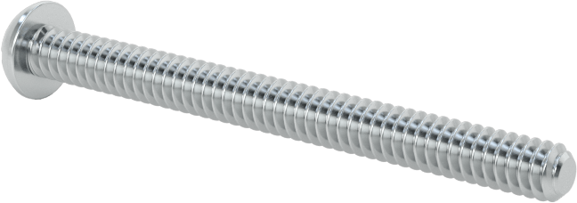 Çelik Dekoratif Yuvarlak Başlı Oluklu Vidalar, 4-40 Diş Boyutu, 1-1/4" Uzunluk