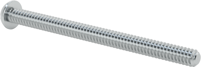Çelik Dekoratif Yuvarlak Başlı Oluklu Vidalar, 4-40 Diş Boyutu, 1-1/2" Uzunluk