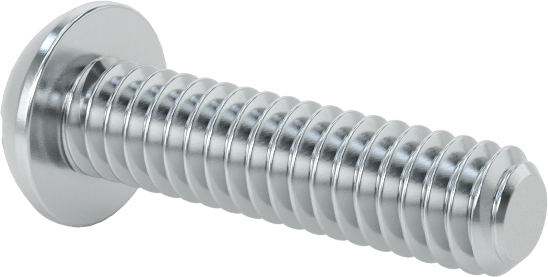 Çelik Dekoratif Yuvarlak Başlı Oluklu Vidalar, 5-40 Diş Boyutu, 1/2" Uzunluk