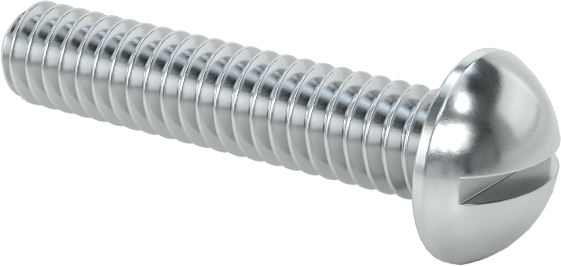 Çelik Dekoratif Yuvarlak Başlı Oluklu Vidalar, 5-40 Diş Boyutu, 5/8" Uzunluk