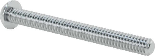 Çelik Dekoratif Yuvarlak Başlı Oluklu Vidalar, 5-40 Diş Boyutu, 1-1/4" Uzunluk