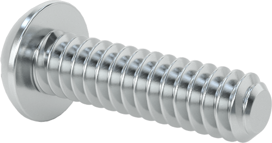 Çelik Dekoratif Yuvarlak Başlı Oluklu Vidalar, 6-32 Diş Boyutu, 1/2" Uzunluk
