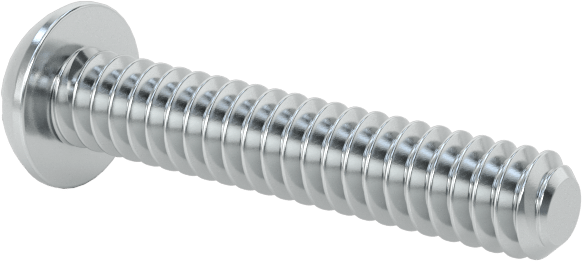 Çelik Dekoratif Yuvarlak Başlı Oluklu Vidalar, 6-32 Diş Boyutu, 3/4" Uzunluk