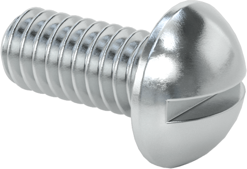 Çelik Dekoratif Yuvarlak Başlı Oluklu Vidalar, 8-32 Diş Boyutu, 3/8" Uzunluk