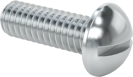 Çelik Dekoratif Yuvarlak Başlı Oluklu Vidalar, 8-32 Diş Boyutu, 1/2" Uzunluk