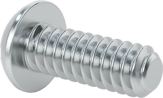 Çelik Dekoratif Yuvarlak Başlı Oluklu Vidalar, 10-24 Diş Boyutu, 1/2" Uzunluk