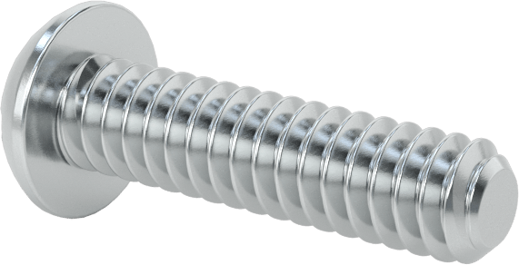 Çelik Dekoratif Yuvarlak Başlı Oluklu Vidalar, 10-24 Diş Boyutu, 3/4" Uzunluk