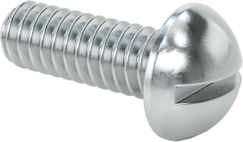 Çelik Dekoratif Yuvarlak Başlı Oluklu Vidalar, 2-56 Diş, 1/4" Uzunluk