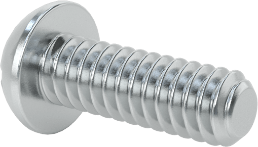 Çelik Dekoratif Yuvarlak Başlı Oluklu Vidalar, 2-56 Diş, 1/4" Uzunluk