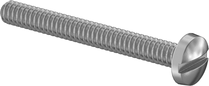 Çelik Ciltleme Kafası Oluklu Vidaları, Çelik, 6-32 Diş Boyutu, 1-1/4" Uzunluk