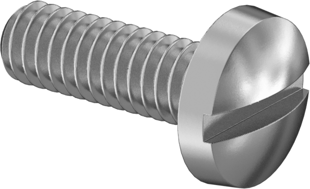 Çelik Ciltleme Kafası Oluklu Vidaları, Çelik, 8-32 Diş Boyutu, 1/2" Uzunluk