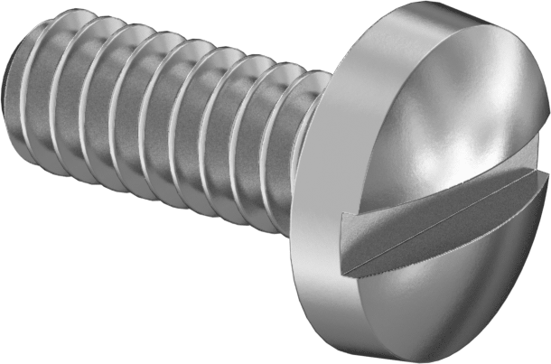 Çelik Ciltleme Kafası Oluklu Vidaları, Çelik, 10-24 Diş Boyutu, 1/2" Uzunluk