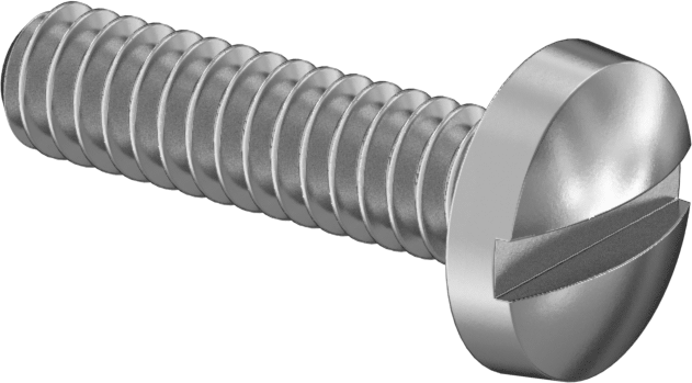 Çelik Ciltleme Kafası Oluklu Vidaları, Çelik, 10-24 Diş Boyutu, 3/4" Uzunluk