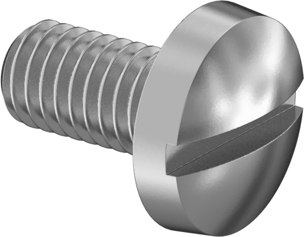 Çelik Ciltleme Kafası Oluklu Vidaları, Çelik, 10-32 Diş Boyutu, 3/8" Uzunluk