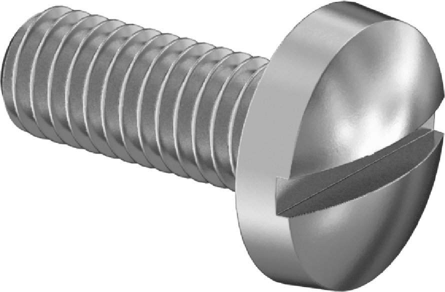Çelik Ciltleme Kafası Oluklu Vidaları, Çelik, 10-32 Diş Boyutu, 1/2" Uzunluk