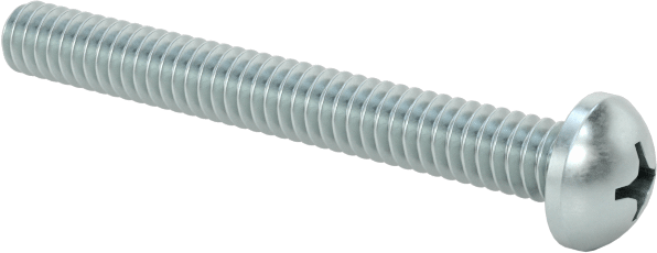Çelik Dekoratif Yuvarlak Başlı Phillips Vidalar, 2-56 Diş Boyutu, 3/4" Uzunluk