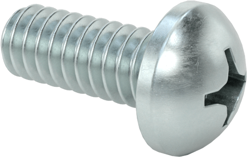 Çelik Dekoratif Yuvarlak Başlı Phillips Vidalar, 3-48 Diş Boyutu, 1/4" Uzunluk