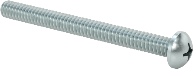 Çelik Dekoratif Yuvarlak Başlı Phillips Vidalar, 4-40 Diş Boyutu, 1-1/4" Uzunluk