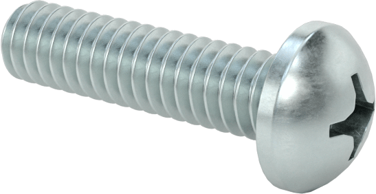 Çelik Dekoratif Yuvarlak Başlı Phillips Vidalar, 5-40 Diş Boyutu, 1/2" Uzunluk