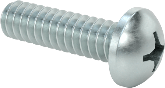 Çelik Dekoratif Yuvarlak Başlı Phillips Vidalar, 6-32 Diş Boyutu, 1/2" Uzunluk