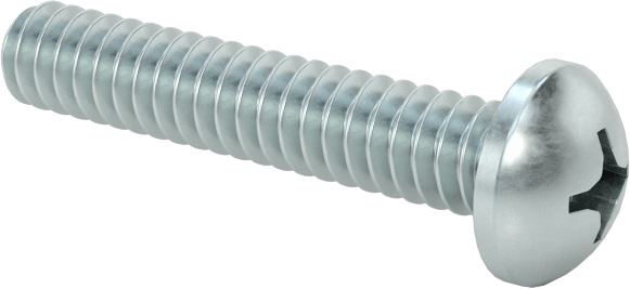 Çelik Dekoratif Yuvarlak Başlı Phillips Vidalar, 6-32 Diş Boyutu, 3/4" Uzunluk